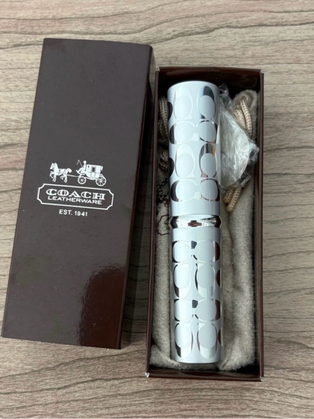 Coach Silver Incense and Signature Travel  holder